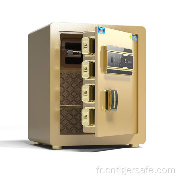 Tiger Safes Série classique-or 45 cm verrous d&#39;empreintes digitales